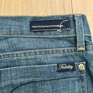 Fidelity Straight Leg Denim Jeans - Distressed Blue Wash - NWOT